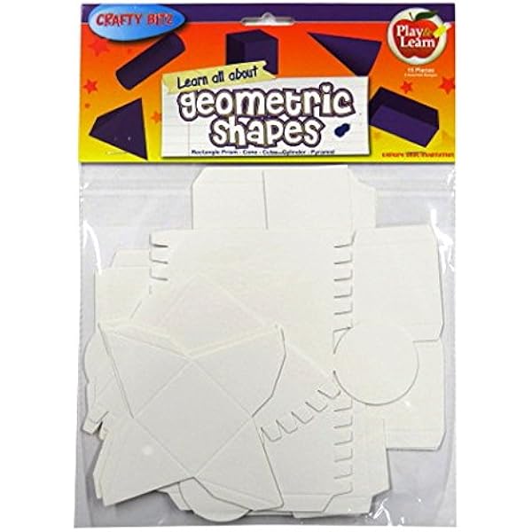 Download Crafty Bitz Children S Card Paper Shapes 3d Geometric Pack Of 15 5 Designs Amazon Co Uk Toys Games