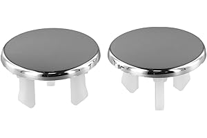 YJDOORPLAY Juego de 2 fundas de repuesto redondas cromadas para lavabo, fregadero, agujero de desbordamiento