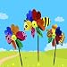 Produktbild ECMQS DIY Karikatur Tier Windmühle Kinder Spielzeug, Garten Dekoration Ornament bunt Draußen Wind Spinner, 1 STÜCK Zufällige Farbe