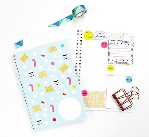 Daily Planner Notebook, Spiral Notebook A5, Undated Planner, To Do List Notebook, 50 Sheets