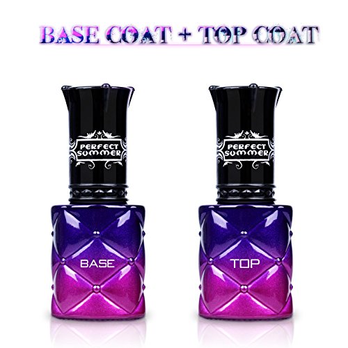 Perfect Summer 2PCS Nail Art Kits TOP Coat and Base Coat UV LED Gel Polish Set 8ml