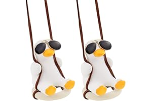JTgugu 2 Stück Schaukel Ente Rückspiegel Hängendes Ornament Auto Swinging Duck Car Ornament Süße Schaukel-Ente Dekor Rückspiegel Zubehör für Autospiegel Auto Innendekoration Zubehör Lustige Geschenke