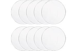 Gsrhzd Plexiglas Rund, 10 Stück 15CM Acrylplatte Transparent, 2MM Dick Acrylscheiben, DIY Transparent Acrylglas Rund, für Weihnachten Bilderrahmen Malen Handwerk Projekt Zeichen DIY