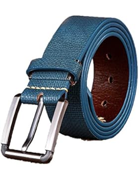 HOMEE Männer Gürtel Legierung Nadel Schnalle dicken Linie Dekoration