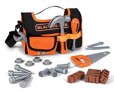 Smoby - 360142 - Black & Decker - Caisse à Outils en Tissu - 4 Outils