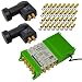 Produktbild PremiumX Multischalter PM-Eco 9/8 GreenDiamond Multiswitch mit Netzteil 2xSat für 8 Teilnehmer Full HD HDTV 3D + 2X LNB Quattro Sat 0,1dB PXQ-SE + 32x F-Stecker
