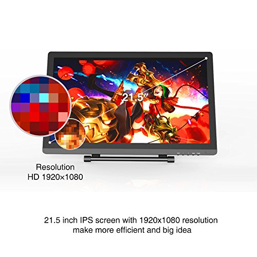 Ugee 2150 Art Writing Drawing Graphics Tablet Monitor Designing Interactive Digital Pen Display with 1920x1080 HD IPS Screen(21.5)