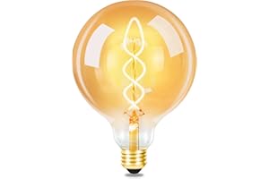 GBLY 1er pack LED Glühbirne E27 Vintage Lampe: G125 Retro Edison Glühlampe Groß Dekorative Globelampen 4W Warmweiss Filament Leuchtmittel Warmweiß Antike Birne Nostalgie Beleuchtung Energiesparlampe