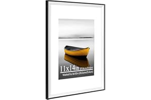 Baoee 11x14 Black white Picture Frame，photo frame with acrylic glass,Poster Frame