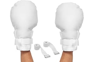 GLCFOUND Universelle Sicherheitshandschuhe Kratzfeste Sicherheitshandschuhe Patienten-Schutzhandschuh Mit Dicker Schwammfüllung Demenz-Rückhaltehandschuhe Patientensicherheit Bei Älteren2 Gloves