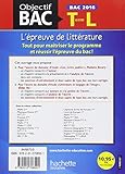 Image de Objectif Bac Epreuve De Littérature T L 2016