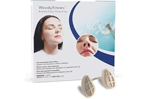 WoodyKnows Filtri nasali ultra-traspiranti, aiuto per le allergie stagionali e alla polvere (Narice Stretta, S, 6 Pacco)