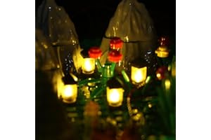 TEDDOO 14pcs 1x1 Punkt Bausteine LED DIY Garten Rasen Licht Stadt Straße Atmosphäre Lampe (USB Powered) Kompatibel mit Mainstream-Markenbausteinen Blöcken (Nur Beleuchtung, Kein Modell)