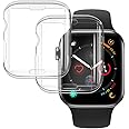 CCLKHY 2 Pack Transparent Case Compatible with Apple Watch 40mm 4/5 / 6/ SE Series, Screen Protector, Soft TPU Cover Case for iWatch 40mm Series 4/5 / 6/ SE