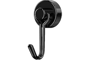 Saterkali Magnetischer Haken für die Küche, 8 kg, magnetischer Haken zum Aufhängen, starke Tragfähigkeit für Büro, Schwarz