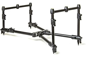 SABER TACKLE Saber - LowPro Compact Pod - Matt Black Finish - Fishing Rod Holder - Fishing Rod Pod & Carry Case - Fishing Gear Equipment - Ultra Compact - Fully Adjustable Pod Rest