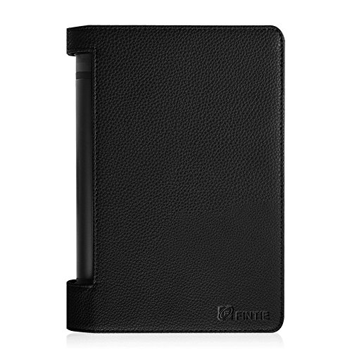 Fintie Lenovo Yoga Tablet 3 10 Hülle Case – Slim Fit Folio Premium Kunstleder Schutzhülle Tasche Etui Smart Cover mit Auto Sleep / Wake für Lenovo Yoga Tablet 3 25,7 cm (10,1 Zoll), Schwarz - 2