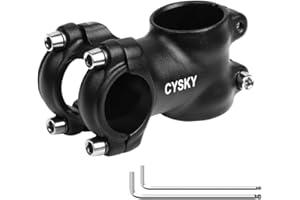 CYSKY Potencia de Bicicleta 7 Grados 31,8 35mm 45mm 60mm 70mm 25.4 MTB vástago Elevador de Manillar Extensor para Bicicleta de Carretera, Bicicleta de montaña, MTB, BMX, Ebike