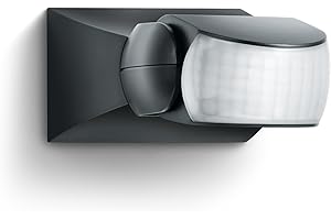 Steinel Rilevatore di movimento IS 1 nero, interno ed esterno, sensore di movimento a 120°, portata 10 m, montaggio in superficie e da incasso, IP54, (L x P x A) 120 x 80 x 50 mm