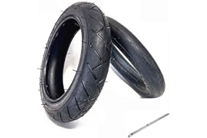 DUNXILES Pneu 8x1,50 Pouces pour Poussette/Chariot/Scooter Électrique De 8 Pouces, Installation sans Effort, Pneus Intérieurs Et Extérieurs Pneumatiques Épaissis avec Pied De Biche