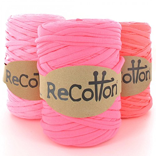 Next ReCotton 500 Stoffgarn Textilgarn Jerseygarn uni Farbe neonpink