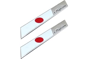 DANLAI Decalcomanie Adesivi Per Auto Bandiera Giapponese 2 Pcs 3d in Alluminio Adesivo Per Auto Per Auto Motociclette Motociclisti Accessori Per Auto Per Auto