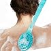 Fletion Long Hand Back Shower Brush Body Scrub Brush Scrubber Massager Mobility Disability Help Bathing Aid Exfoliating Body Brush