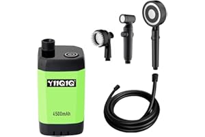 YIIQIQ 7800mAh portable shower,camping shower,portable shower camping,electric portable shower,with 2.5m hose,shower pump,shower head,dog shower portable,outdoor shower,camper van camping accessories