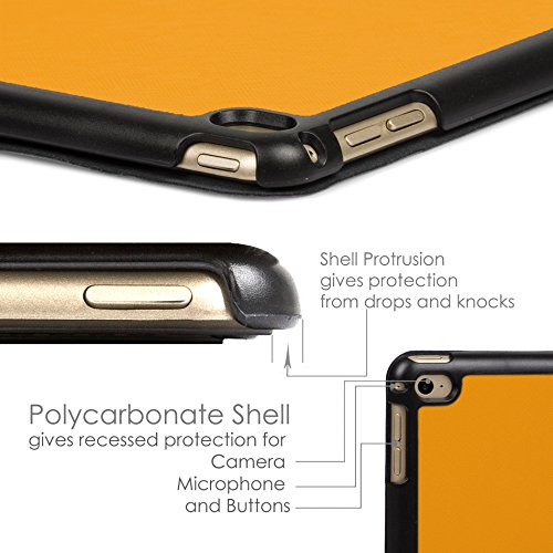 Forefront Cases® Neue Leder Hülle / Tasche / Case / Cover für Apple iPad Air 2 / 2nd Generation (Oktober 2014) – Rundum-Geräteschutz und intelligente Auto-Sleep-Wake-Funktion mit 3-JAHRES-GARANTIE VON FOREFRONT CASES - 7