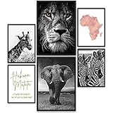 Tableau Décoration Murale - Set de Poster Bureau - sans Cadres - 4 x DIN A3 & 2 x DIN A4 Set d