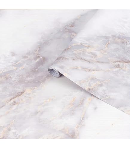 VaryFloral Papier Peint Marbre Brillant 30cmx300cm Papier Peint