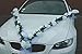 ROSEN GIRLANDE Auto Schmuck Braut Paar Rose Deko Dekoration Autoschmuck Hochzeit Car Auto Wedding Deko (Weiß / Weiß)