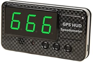 Baceyong GPS Tachometer für Auto HUD Head Up Display, Geschwindigkeitsmonitor Übergeschwindigkeitsalarm Kilometerzähleranzeige mit Überdrehzahlalarm, Schwarz