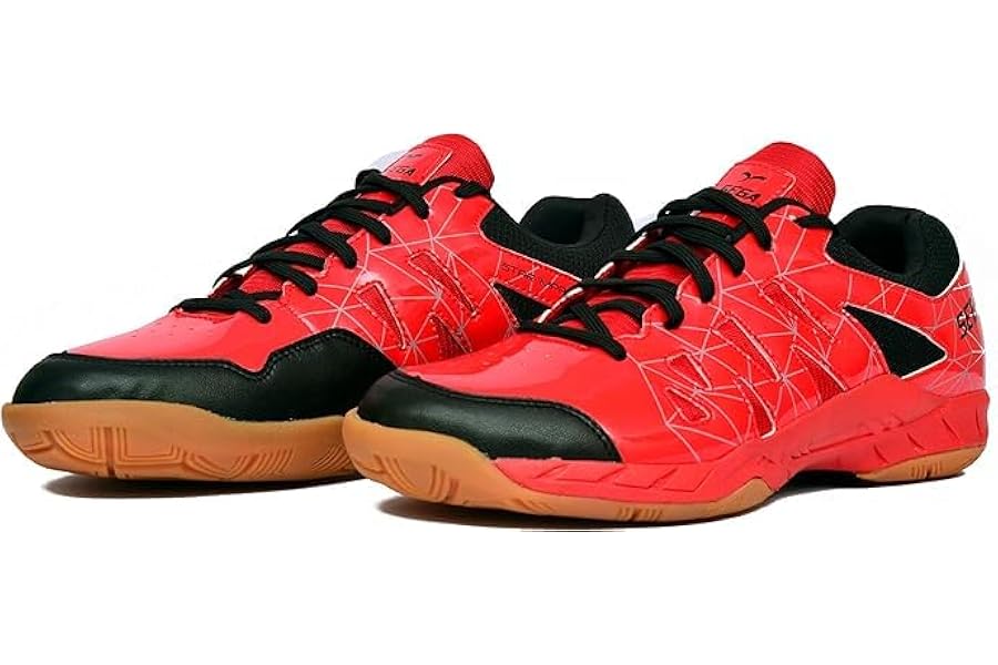 Quive Sega Lotus Badminton Tennis and Squash Shoes Non-Marking Anti-Slip and Breathable Trainers Mens Sport and Outdoor Shoes