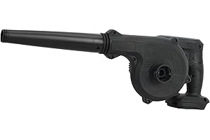 ZOMEBAR Handgeführter Laubbläser Geschwindigkeit einstellbar Batteriebetriebener Hochleistungsmotor Griff Komfortabel Auto Wartung Metall Elektrisch Schnurloser Schnee Laubbläser Rasenpflege (Schwarz)