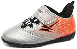  Gola Stimson Velcro, Botas de fútbol para Niños, Plateado (Silver/Black/Orange), 25 EU