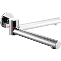 Bocca Per Vasca Da Bagno In Ottone, Girevole 180°, Montaggio A Parete, Filettatura G1/2, Cromato
