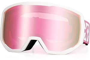 EXP VISION Occhiali da sci per uomo e donna, occhiali da snowboard, occhiali da neve OTG, 100% protezione UV, occhiali da sci per portatori di occhiali, anti-nebbia, snowboard, occhiali da sci
