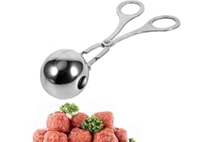 BOABY Grandes Pinces À Boulettes de Viande, Boulette À Viande Manuelle en Acier Inoxydable Presse À Boulettes de Viande Portable, pour Gâteau, Crème Glacée, Machine À Boules, Pâte Frite (4,5 cm de Diamètre)