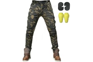 CBBI-WCCI Uomo Moto Biker Jeans Rinforzato Protezione Pantaloni Linning Includono Armature Motorcycle Pants