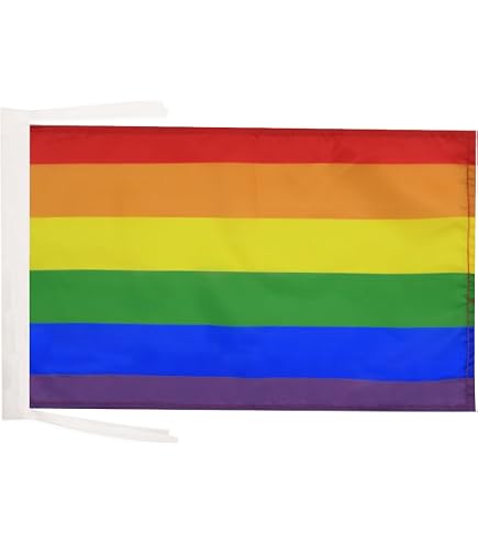 Flaggenfritze® Stockflagge Regenbogen Peace Swirl – 30 X 45 Cm Mit Holzstab (ca. 60 Cm)