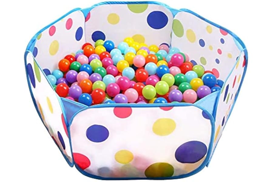 Tech Traders ® Kids Ball Pit, Indoor & Outdoor Play Tent Playpen Ball Pit Pool with Blue Zippered Storage Bag (Balls not Included)