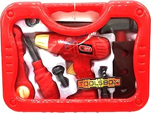 FunBlast Tool Set Toys for Kids, Pretend PlaySet Play Set with Accessories with a Sturdy Case Role Play Engineer Workshop Tool