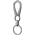FEGVE Titanium Key Chain with Key Ring,Carabiner Car Key Chains for Men and Women