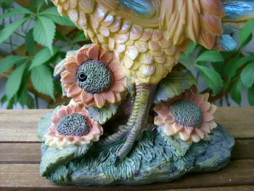 Gartenfigur Gartenskulptur Hahn mit Bewegungsmelder 29cm - 2