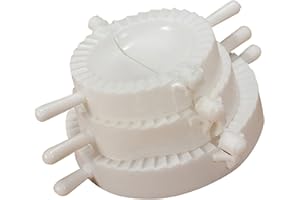 SPIRWORCHLAN Ravioliformer Set, Empanada Pierogi Maker, Ausstecher 3-tlg., Ø 6,5/7.5/9.5cm, Kunststoff, Weiß, Teigform, Formen für Teigtaschen Weiß