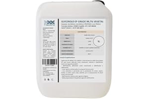 MEDILIFE 5L Glycérine Végétale (Glycérol) EP GRADE 99,7% Alimentaire Cosmétique Pharmacetique 100% Naturelle (contenu 6.25 kg net)