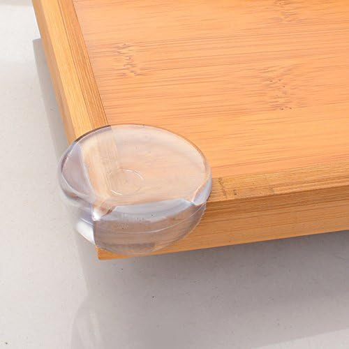 12 pcs Baby Safety Clear Corner Guards Corner Protector with 3M Adhesive L-Shaped&amp; Ball-Shaped (Ball-shaped, transparent)