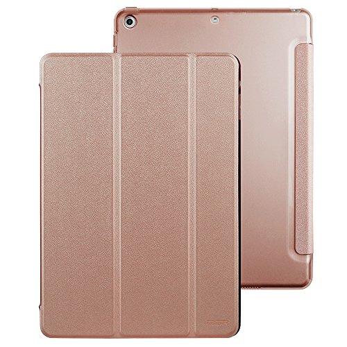 Neues iPad 2017 iPad 9.7 Zoll Hülle, ESR® Yippee Bildserie Cover Auto aufwachen / Schlaf Funktion Smart Case Wickelfalz Ledertasche mit Lichtdurchlässig Rückseite Abdeckung Schutzhülle für Neue iPad 9.7 2017 (Roségold) - 2