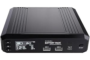 Batterie Externe EnergyWell pour Dashcam | P6 (8 000 mAh) | USB x 2 + USB C | LCD Screen…